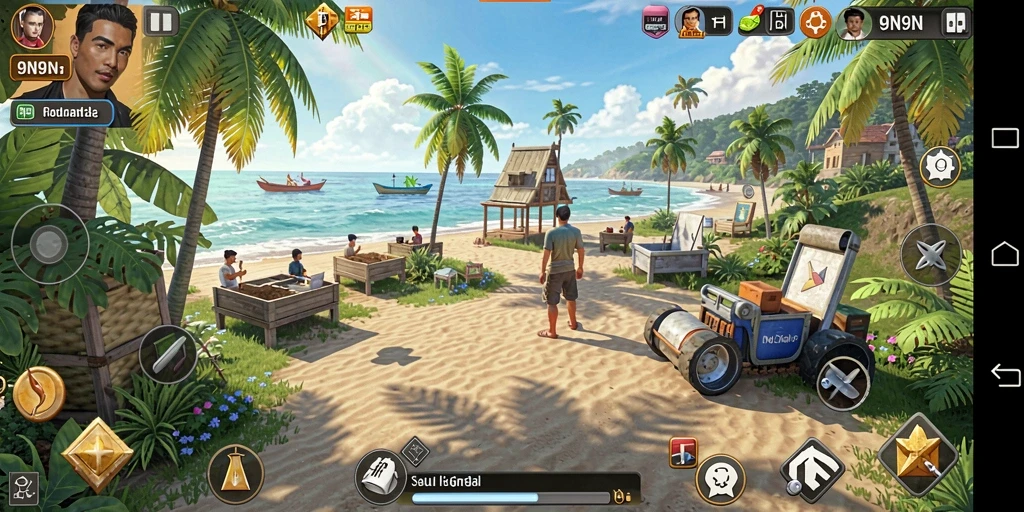 Tampilan gameplay seru dan penuh warna dari 9N9N.