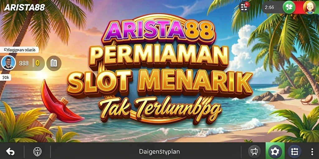 Tampilan menarik dari gameplay permainan slot ARISTA88.
