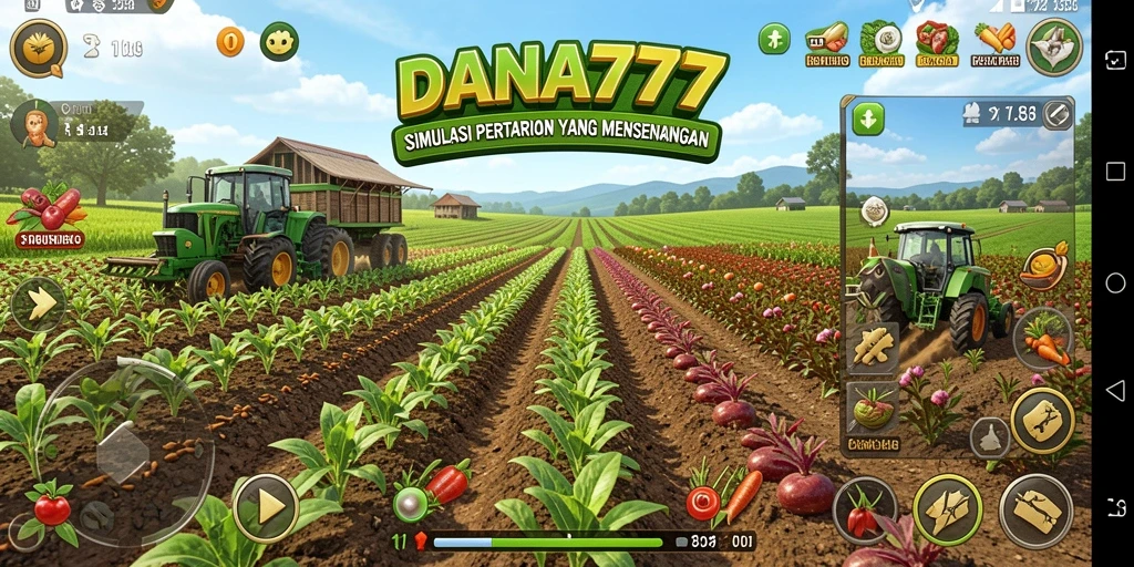 Gameplay DANA777 menunjukkan proses bertani yang menyenangkan dan interaktif.