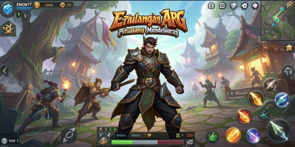 Gameplay EMON77 menunjukkan pertempuran ARPG yang seru dan mendebarkan.