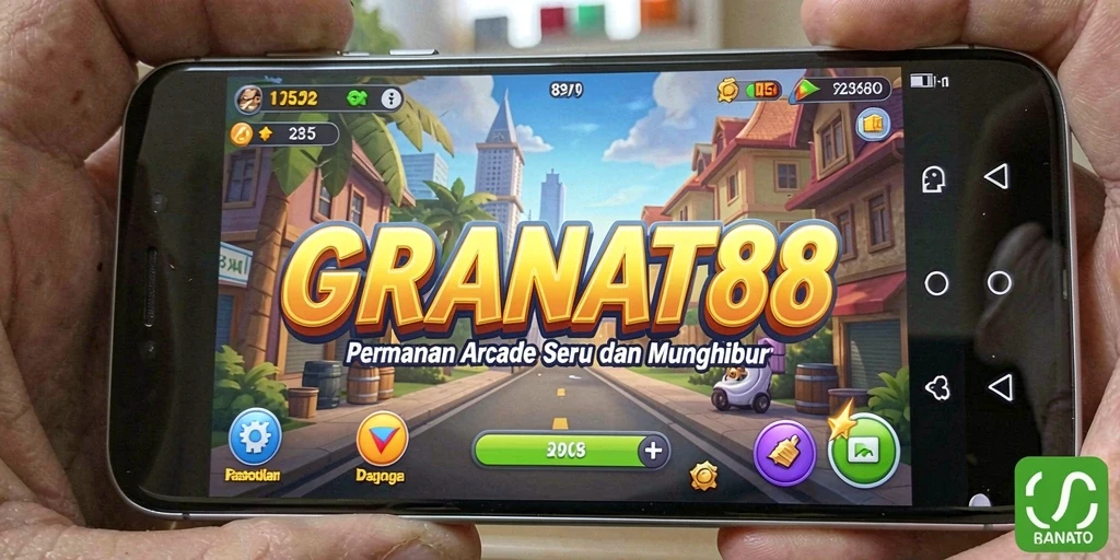 Screenshot gameplay GRANAT88 menampilkan level menantang dan grafis berwarna cerah.