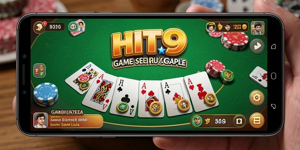 Tampilan menarik gameplay HIT9 dalam suasana Gaple yang seru.