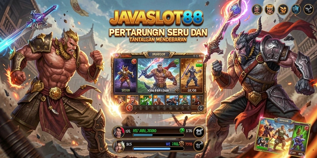 Tampilan gameplay <strong>JAVASLOT88</strong> yang penuh aksi dan tantangan seru.