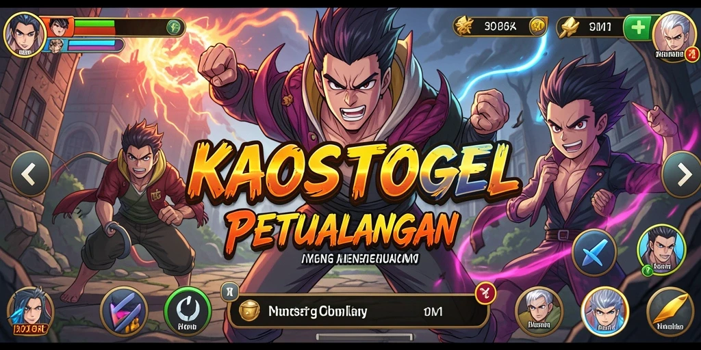 Tangkapan layar KAOSTOGEL menampilkan aksi seru dalam petualangan Anime.