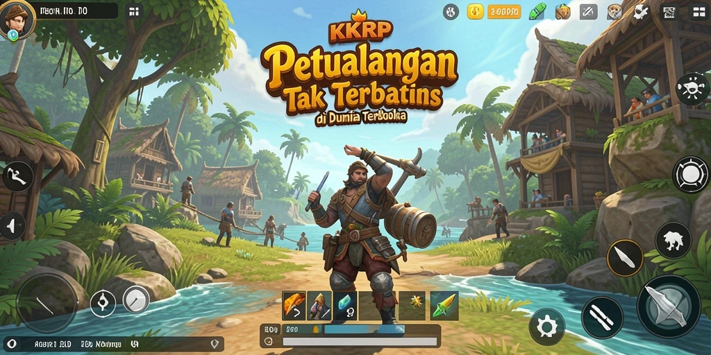 Tampilan gameplay yang menakjubkan di dunia terbuka KKRP.