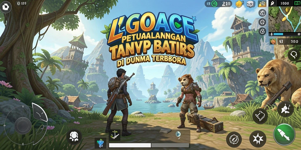 Tangkapan layar yang menunjukkan gameplay LGOACE dalam dunia terbuka.