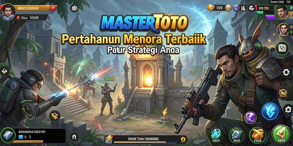 Tampilan gameplay seru dari MASTERTOTO dengan strategi Tower Defense.