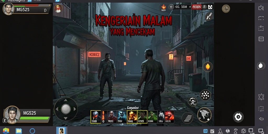 Tampilan gameplay MG525 yang menegangkan dan mencekam.