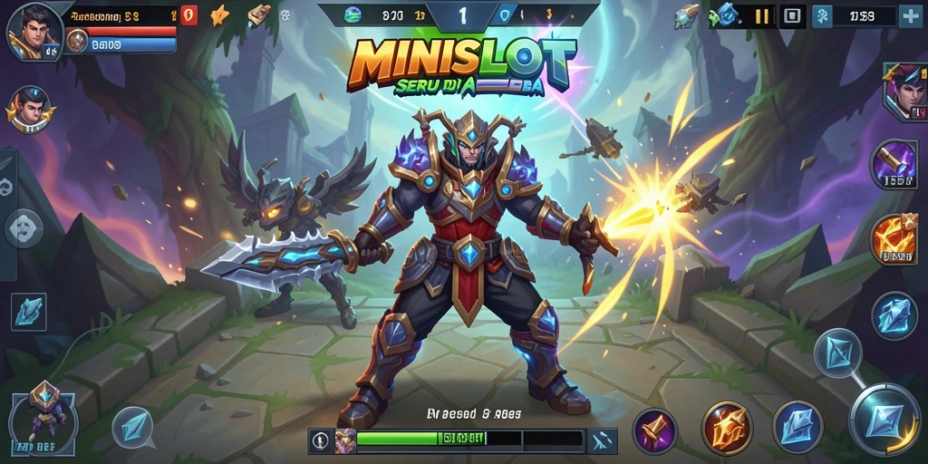 Tampilan aksi seru dalam permainan MOBA MINISLOT.