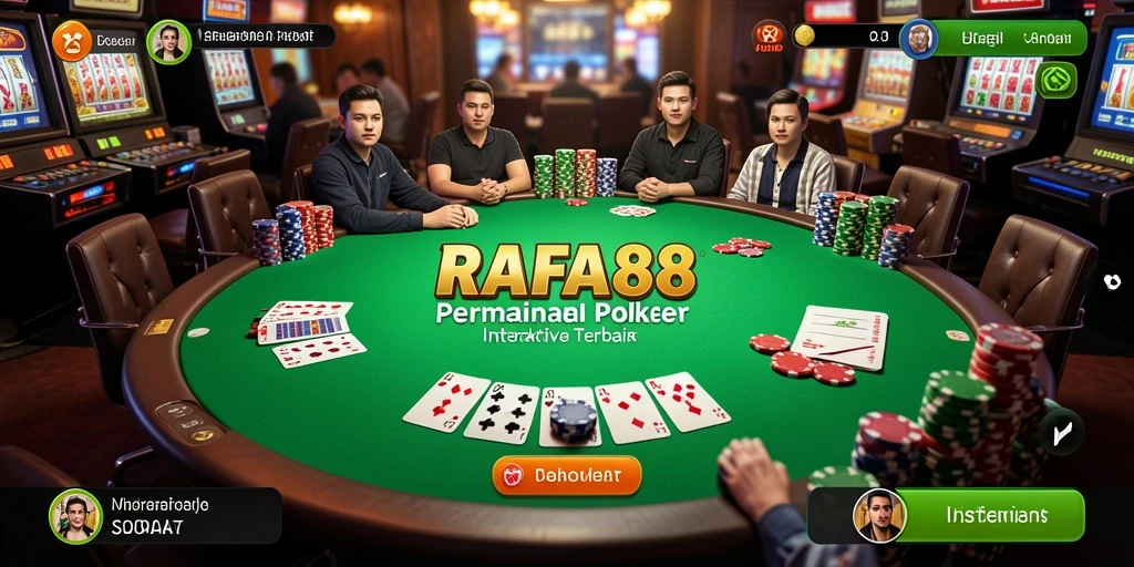 Screenshot RAFA88 menampilkan gameplay poker yang seru dan interaktif.