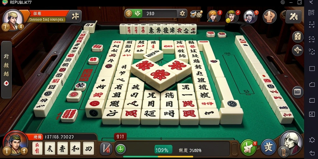 Gameplay Mahjong yang seru dan menantang di REPUBLIK77.
