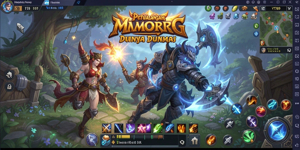 Tangkapan layar menampilkan aksi seru dalam game MMORPG VT789.
