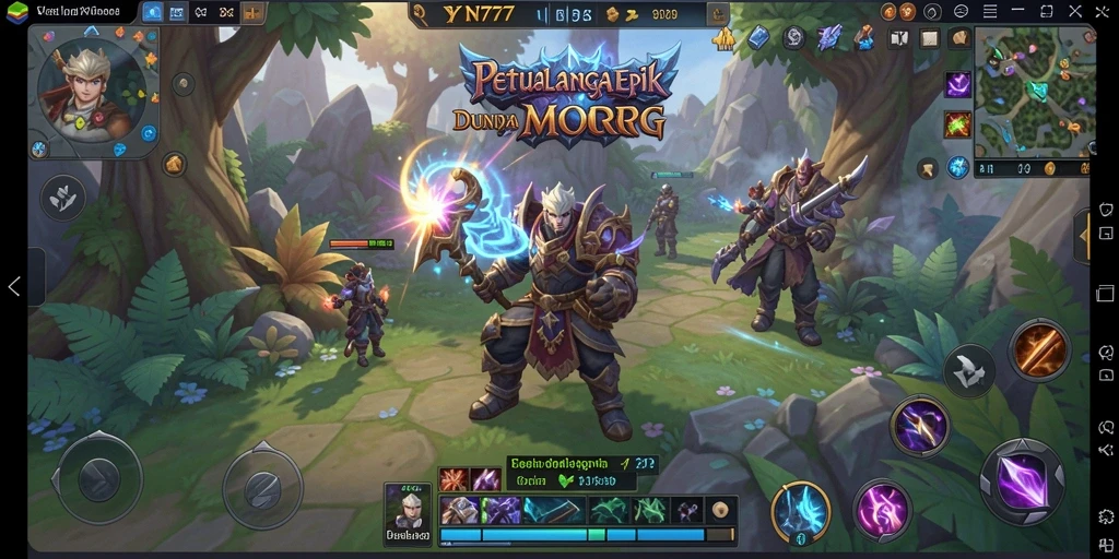 Gameplay menarik dari YN777 dalam dunia MMORPG yang luas.
